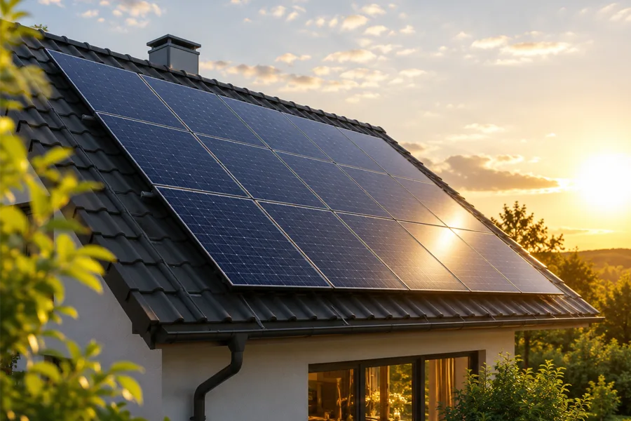 Photovoltaikanlage auf einem Wohnhaus